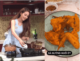 Minh Hằng khoe mâm cơm “tận” 2 món gà, Salim lần đầu tổ chức sinh nhật với chiếc bánh gato tự làm