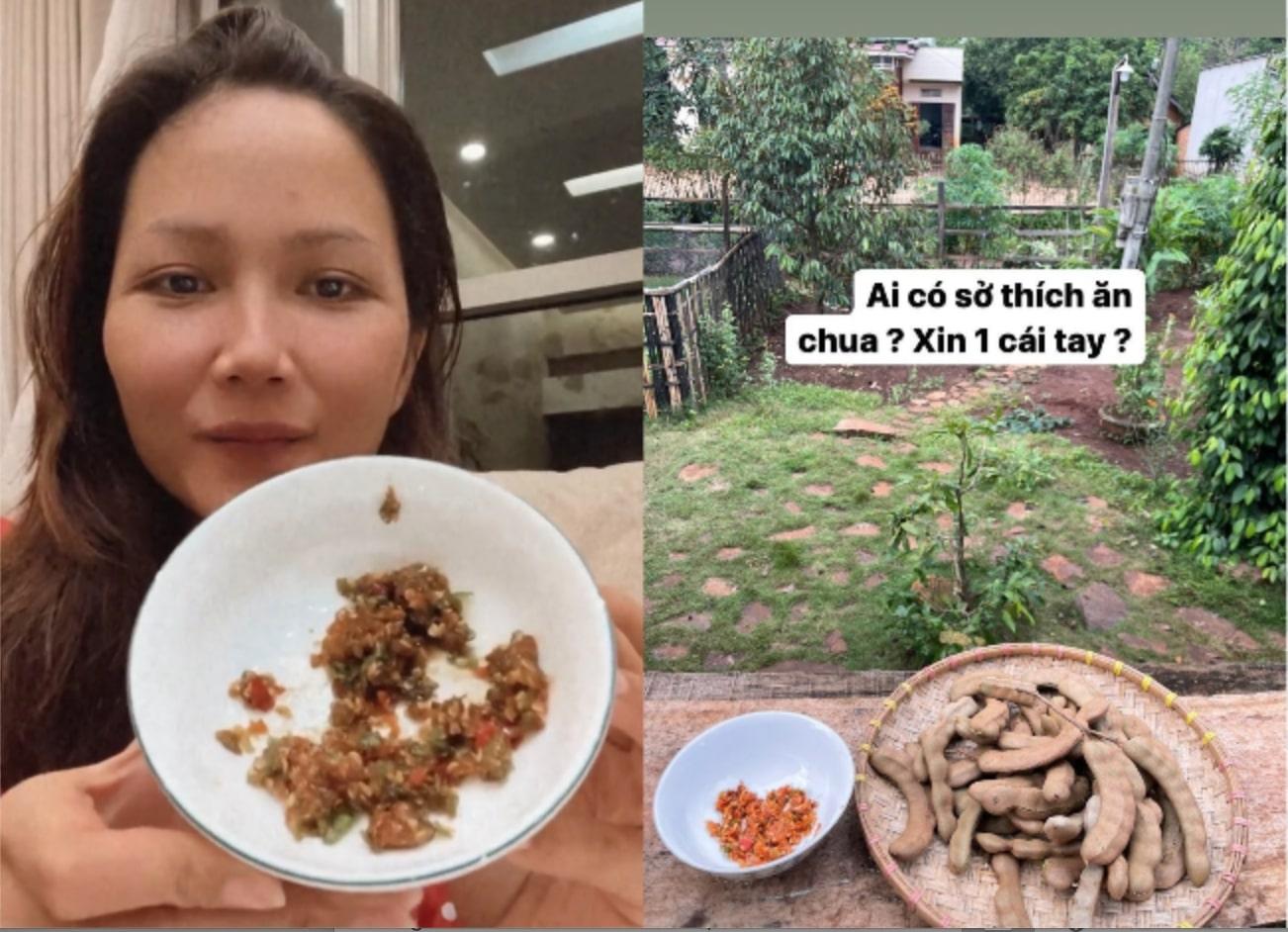 H’Hen Niê khoe sở thích ăn chua với me chấm muối ớt, Hà Tăng trổ tài làm đặc sản quê chồng