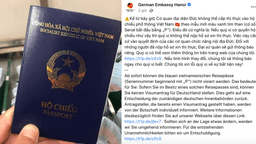 Đức thông báo ngừng cấp thị thực vào hộ chiếu phổ thông mẫu mới của Việt Nam