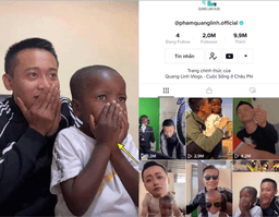 Kênh TikTok của Quang Linh Vlogs đạt 2 triệu followers chỉ sau 20 ngày lập, lượng like cực khủng