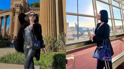 Dù đi Mỹ quen như bay Sài Gòn - Hà Nội, Lệ Quyên vẫn háo hức chụp ảnh check-in như lần đầu