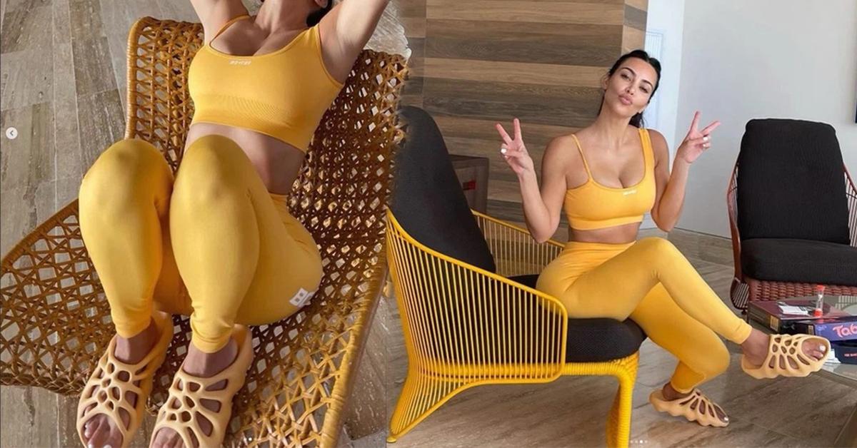 Hậu ly hôn, Kim Kardashian vẫn ủng hộ sản phẩm dép mới của chồng cũ nhiệt liệt