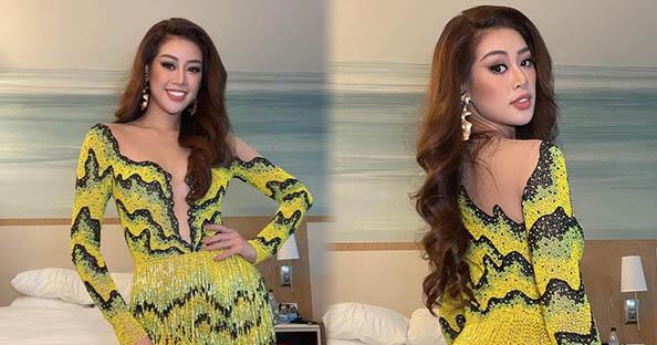 Khánh Vân khiến công chúng "ngả nghiêng" khi chọn thiết kế váy ruộng bậc thang tại Miss Universe