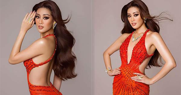 Khánh Vân diện váy của NTK Hoàng Hải để nói lời tạm biệt Miss Universe
