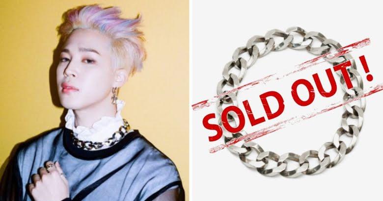 Jimin BTS giúp một chiếc vòng cổ bán hết sạch chỉ trong ít phút