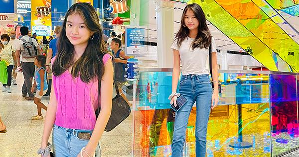 Trần Bảo Tiên con gái Trương Ngọc Ánh là tín đồ của quần jeans