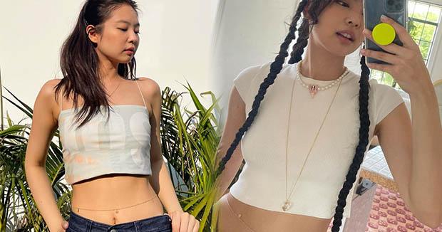 Jennie BLACKPINK tích cực lăng xê mốt belly chain