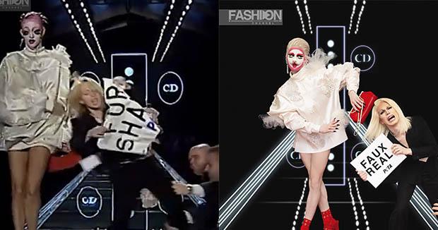 Phản ứng của cô người mẫu Dior trước kẻ phá đám đã trở thành huyền thoại