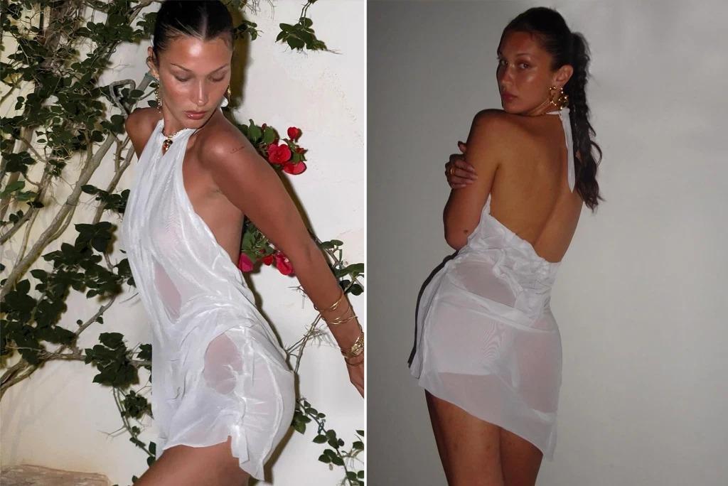 Bella Hadid làm rối loạn thị giác với chiếc váy “ướt nhẹp”