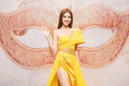 Á hậu Ngọc thảo khoe nhan sắc chuẩn "Miss Grand" với đầm xẻ cao