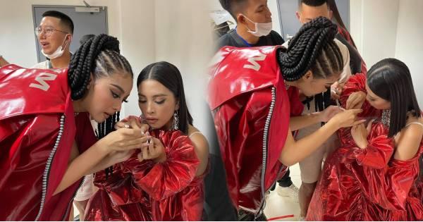 Kiều Loan làm nail cho Tiểu Vy trước giờ G Concert Rap Việt