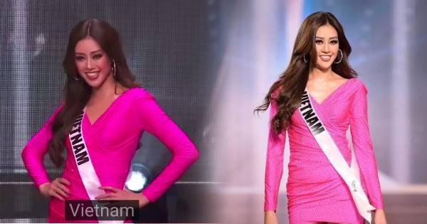 Khoảnh khắc Khánh Vân buông thõng tay, lủi thủi trên sân khấu Miss Universe