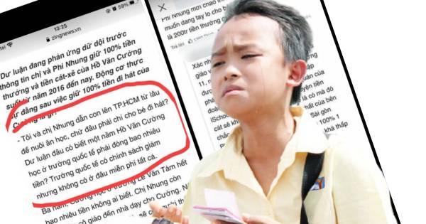 Giáo viên lên tiếng khẳng định Hồ Văn Cường được học miễn phí, phủ nhận phát ngôn của quản lý Phi Nhung