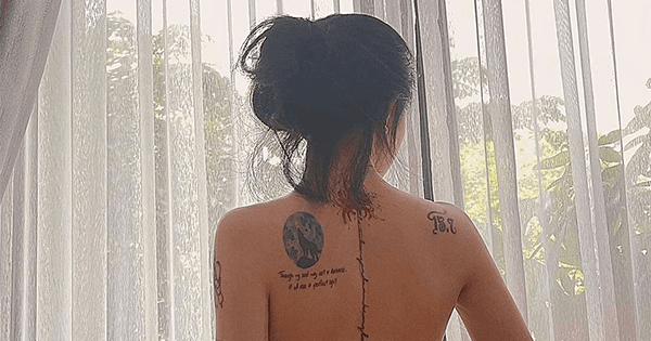 Linh Ngọc Đàm tung ảnh lưng thon cùng loạt hình xăm ấn tượng