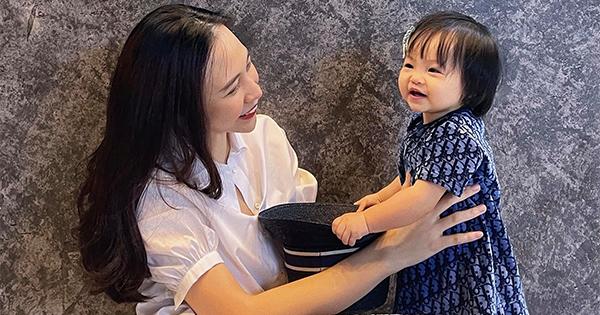 Đàm Thu Trang trang điểm lộng lẫy nhưng con gái lại phản ứng như "thấy người lạ"