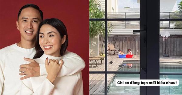 Tăng Thanh Hà tiết lộ sở thích kỳ lạ của hai con: Ngồi chậu nhựa chơi ngoài sân giữa trưa nắng