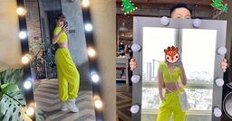 Khởi My khoe múi bụng săn chắc nhưng điểm nhấn lại là "chiếc gương chạy bằng cơm"