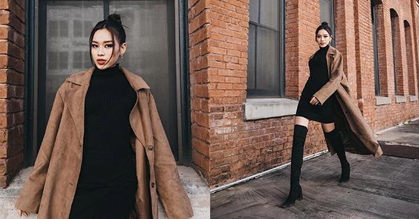 Đỗ Thị Hà "hợp đất Mỹ", chụp ảnh thả dáng như minh tinh trên phố