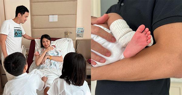 Khoảnh khắc ấm áp của ông xã Tăng Thanh Hà và con trai thứ 3