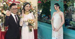 Á hậu Thúy An bất ngờ công khai bụng bầu lớn