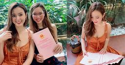 Đại gia nhà đất Midu mặc đầm 2 dây gợi cảm đi bán đất