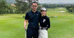 Chồng đại gia của MC Thu Hoài cảm thấy may mắn khi vợ đẹp biết chơi golf