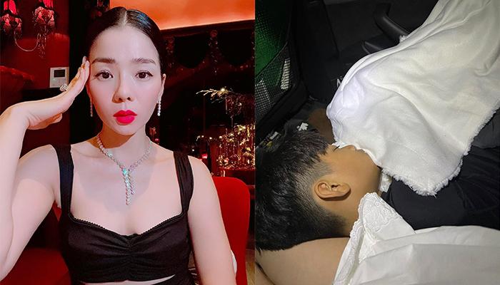 Lệ Quyên chạy show như "máy gặt đập liên hợp", con trai ngủ gật trên xe chờ mẹ