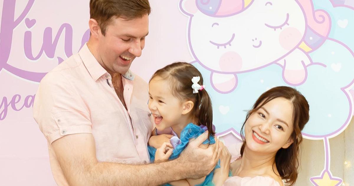 Gác lại nỗi buồn của Vân Khánh, Lan Phương tổ chức sinh nhật 4 tuổi linh đình cho con gái lai Tây