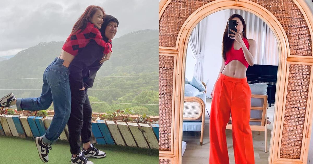 Sau 4 năm làm vợ Trường Giang, Nhã Phương bất ngờ vén áo khoe bụng