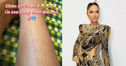Hoa hậu H'Hen Niê khiến fan kinh ngạc vì đôi chân rậm lông
