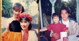 Bức ảnh Diễm My 9x chụp với nghệ sĩ Thương Tín khi còn là cô bé mẫu giáo