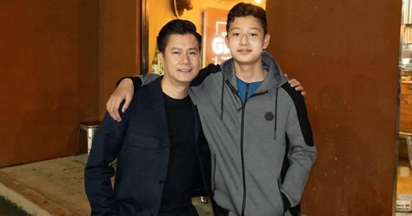 Nửa năm không gặp con, Quang Dũng bị con trai vượt chiều cao ở tuổi 13