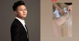 "Bạn gái tin đồn" của Quang Hải khoe hình ảnh được bạn trai cúi xuống buộc dây giày