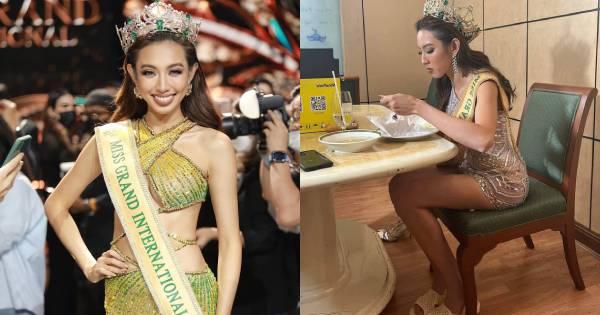 Hoa hậu Thùy Tiên đầu đội vương miện 12 tỷ, chân đi dép tổ ong trong ngày đầu đương nhiệm