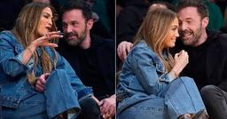 Jennifer Lopez và Ben Affleck quấn quýt khi xem bóng rổ, bất chấp ánh mắt của hàng nghìn người