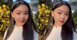 Con gái MC Quyền Linh diện áo dài trắng đơn giản mà xinh như công chúa