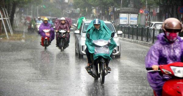 Tuần này miền Bắc mưa dông, nền nhiệt giảm 3-5 độ C