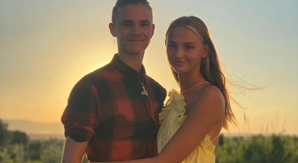 Con trai David Beckham và bạn gái người mẫu kỷ niệm hai năm yêu nhau