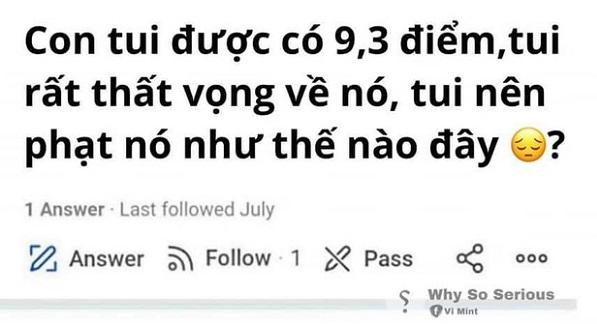 Thi được 9,3 điểm nhưng mẹ vẫn muốn xin kế phạt con, nhận ngay 1 bình luận siêu "cay" đọc mà thấm thía