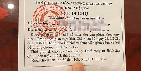 Người dân Hà Nội sẽ được phát phiếu đi chợ tuần 4 lần
