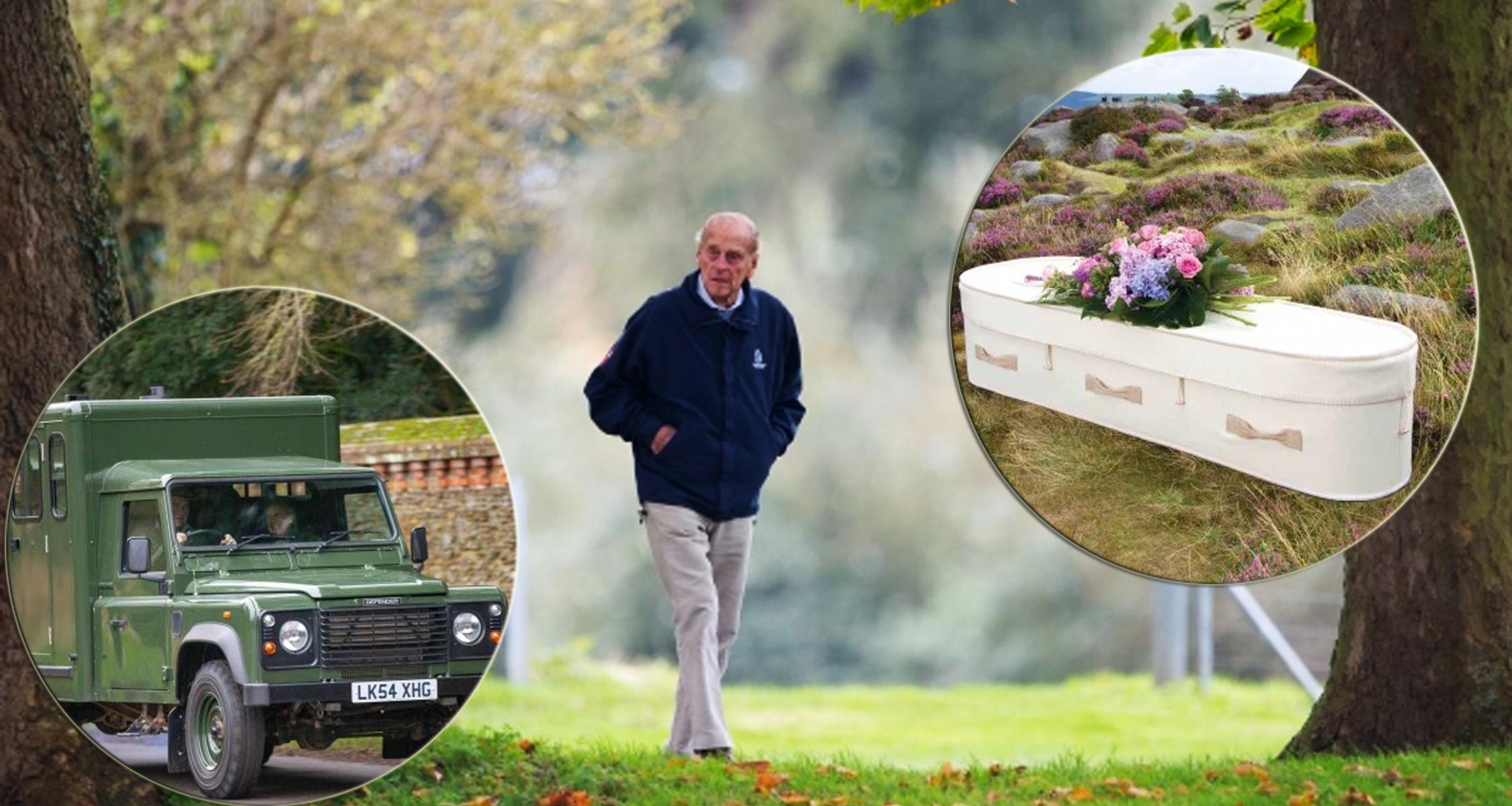 Tang lễ xanh của Hoàng thân Philip: Quan tài len và xe tang chạy bằng điện