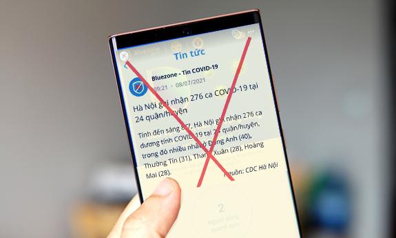 Sự thật thông tin "Hà Nội ghi nhận 276 ca COVID-19" vào ngày 8/7 trên ứng dụng Bluezone khiến người dân lo lắng?