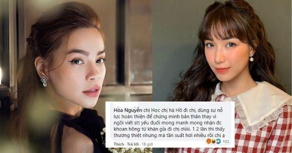 Hòa Minzy đáp lời khi bị so sánh với Hồ Ngọc Hà: "Chị có phạm tội gì đâu?"