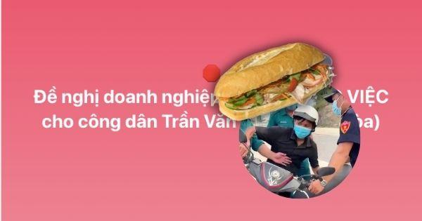 Trang "Thông tin chính phủ" đề nghị doanh nghiệp bố trí công việc cho thanh niên "bị phạt vì mua bánh mì"