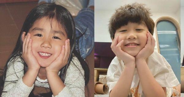 Ngắm ảnh thời bé như "đúc từ một khuôn" của 2 mẹ con Trang Lou