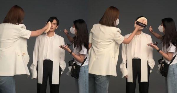 Im Si Wan leo top Weibo nhờ khoảnh khắc được make-up bằng chiếc bông dặm phấn không thể ngờ tới