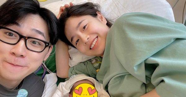 Hot mom Nam Thương hạ sinh con lần 2, mẹ bỉm mặc đồ bệnh viện vẫn xinh đẹp