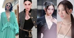 Sao Việt lăng xê mốt phối vòng cổ với váy hở: Hà Hồ sang chảnh, Tiểu Vy khoe thềm ngực quyến rũ