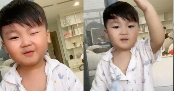 Bé Bo nhà Hòa Minzy mới 3 tuổi đã lấn sân làm Tiktoker, tự tin khoe vũ đạo chuẩn "con nhà nòi"