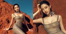 Lương Thùy Linh ngày càng chăm diện đồ xuyên thấu, khoe triệt để dáng đồng hồ cát